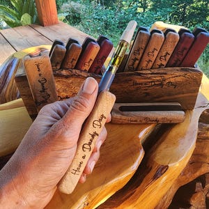 510 vape-pen, patroon, batterijhouder. Handgemaakt van hout! Raak de jouwe nooit meer kwijt!