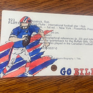 Doug Flutie Oryginalna ilustracja akwarelowa Karta katalogowa Sztuka