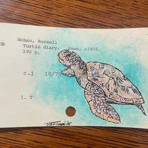 Zielony żółw morski akwarela ilustracja karta katalogowa sztuka