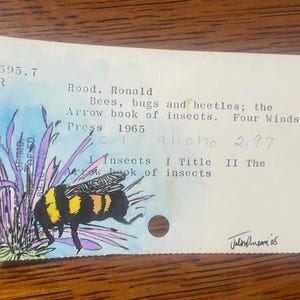 Bumble Bee Oryginalna ilustracja akwarelowa Karta katalogowa Sztuka