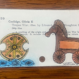 Trojan War Akwarela Ilustracja Karta Katalogowa Sztuka
