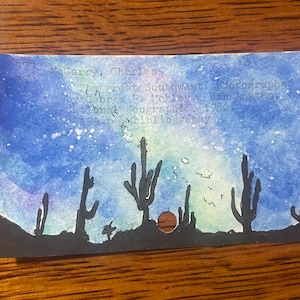 Southwest Sky Oryginalna ilustracja akwarelowa Karta katalogowa Sztuka