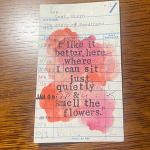The Story of Ferdinand the Bull original watercolor artwork and literary quote