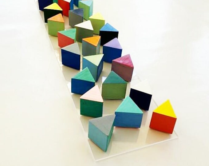 Geometric wood wall art. 3d wall art, Wooden triangles, home design, wood sculpture, modern wall sculpture. Ideal for any space. Large Art