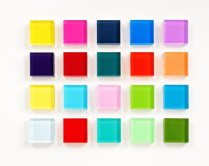 Hand Painted Acrylic Cubes: 3D Geometric Wall Art, Bold and happy colors