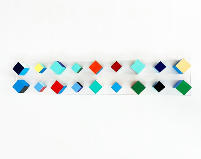3d art, Vertical and horizontal wall hanging wood wall art. Ideal for any Space and specially for columns and narrow spaces. Cube art©