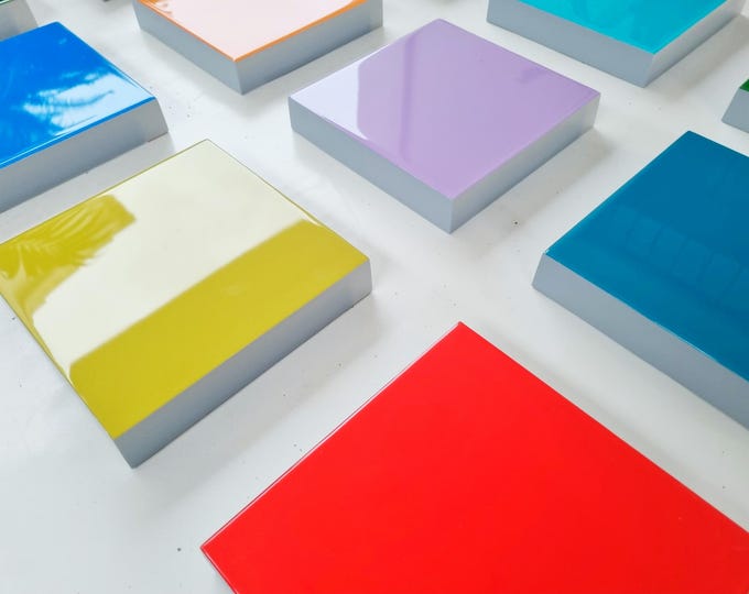 Hand painted wooden panels with Bright Acrylic Colors and Resin Finish. Free Shipping and custom colors. 3D art. Wood wall art, large art.