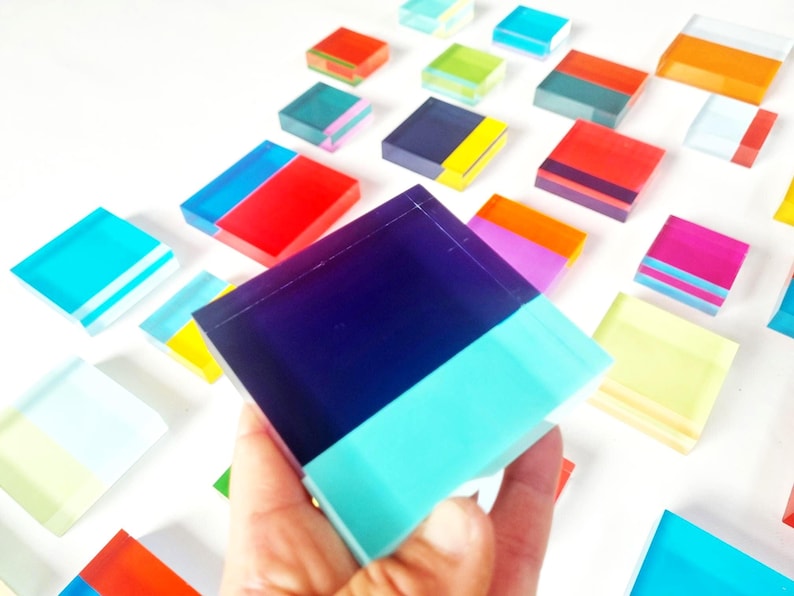 Large installation. Colorful blocks