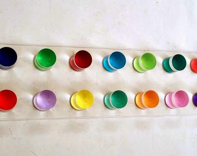 Large Modern Colorful 3D Wall Art – Hand Painted Acrylic Cylinders Plexiglass Sculpture