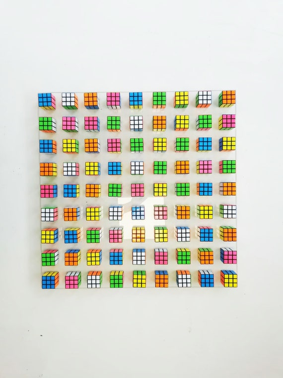 Unique Rubiks Cube Wall Art. Magic Cube Puzzle Wall Piece.modern 3d  Sculpture. Retro Vintage Toy Rubik. This Piece is INTERACTIVE© -  Sweden