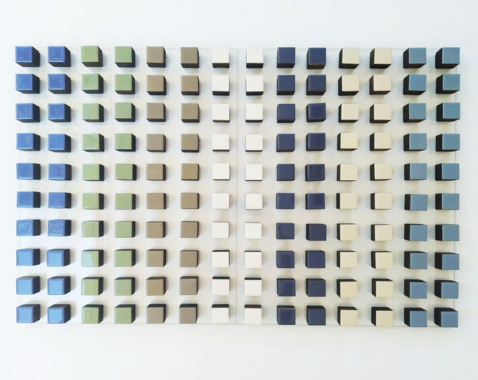 Modern wood wall art, 3D art, wooden mosaic, wood wall art ©, wood cube, modern Wall Art, 3D wood, wooden block, Cubes, cube art, resin art.