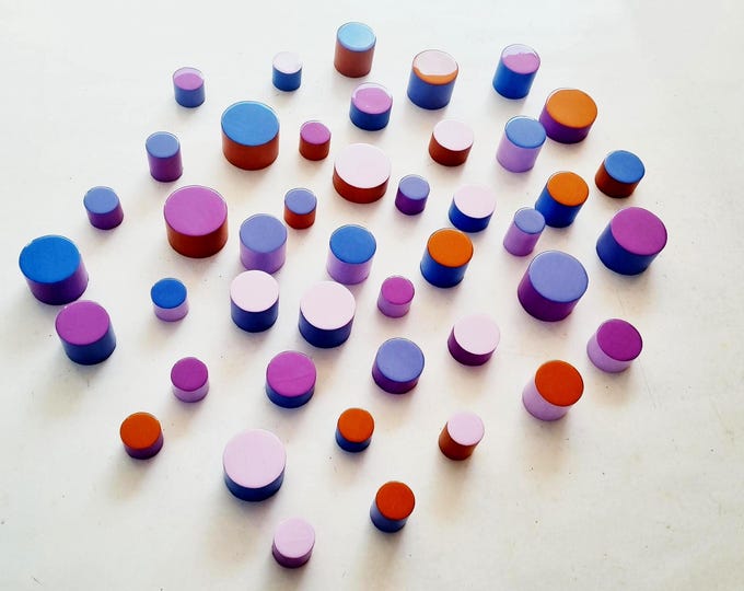 Handmade Resin Wood Cylinders – 3D Modern Wall Art, Geometric Wooden Decor, Custom Colors