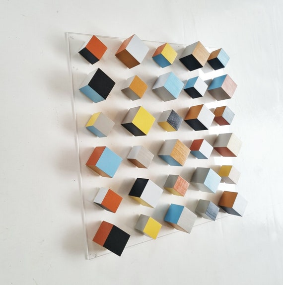 Modern Wood Art, 3d Art in Earth Colors and Unique Modern Wood Art, 3d Art in Earth Colors and Unique