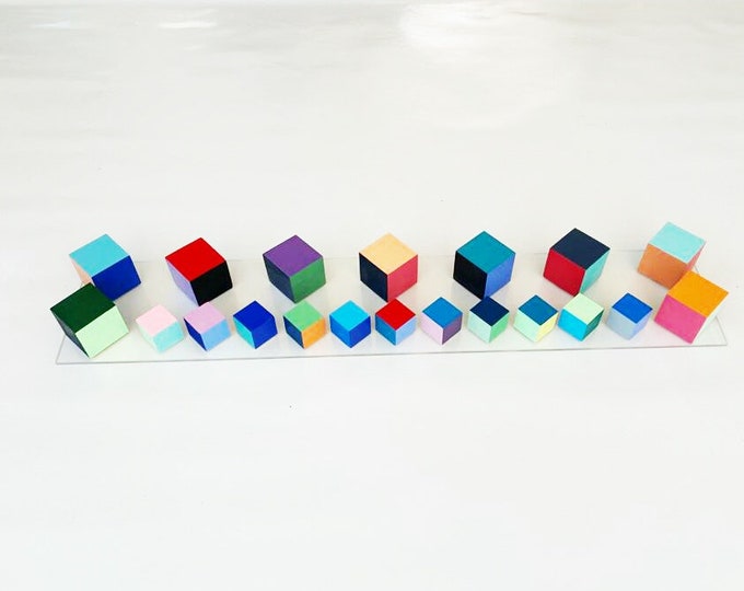 Wood art, Rectangular, large, long and narrow wall art.  It can be hung vertically or horizontally. Sculpture art. Happy and colorful art ©