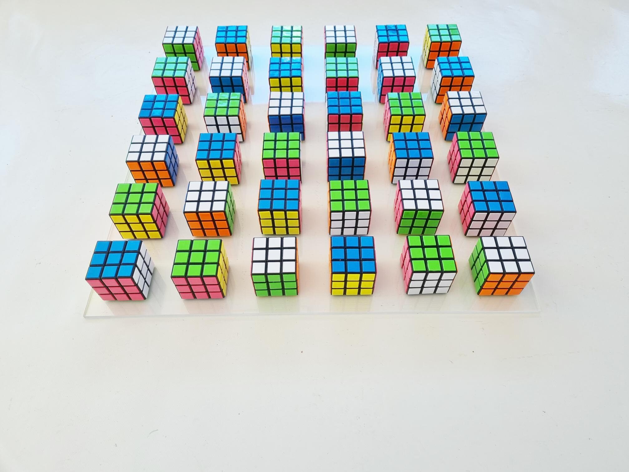 Unique Rubiks Cube Wall Art. Magic Cube Puzzle Wall Piece.modern 3d  Sculpture. Retro Vintage Toy Rubik. This Piece is INTERACTIVE© -  Sweden