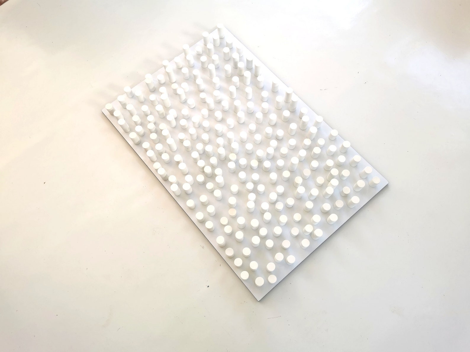 Modern White Wood Wall Art White Dowel Art 3D Wooden Wall Etsy