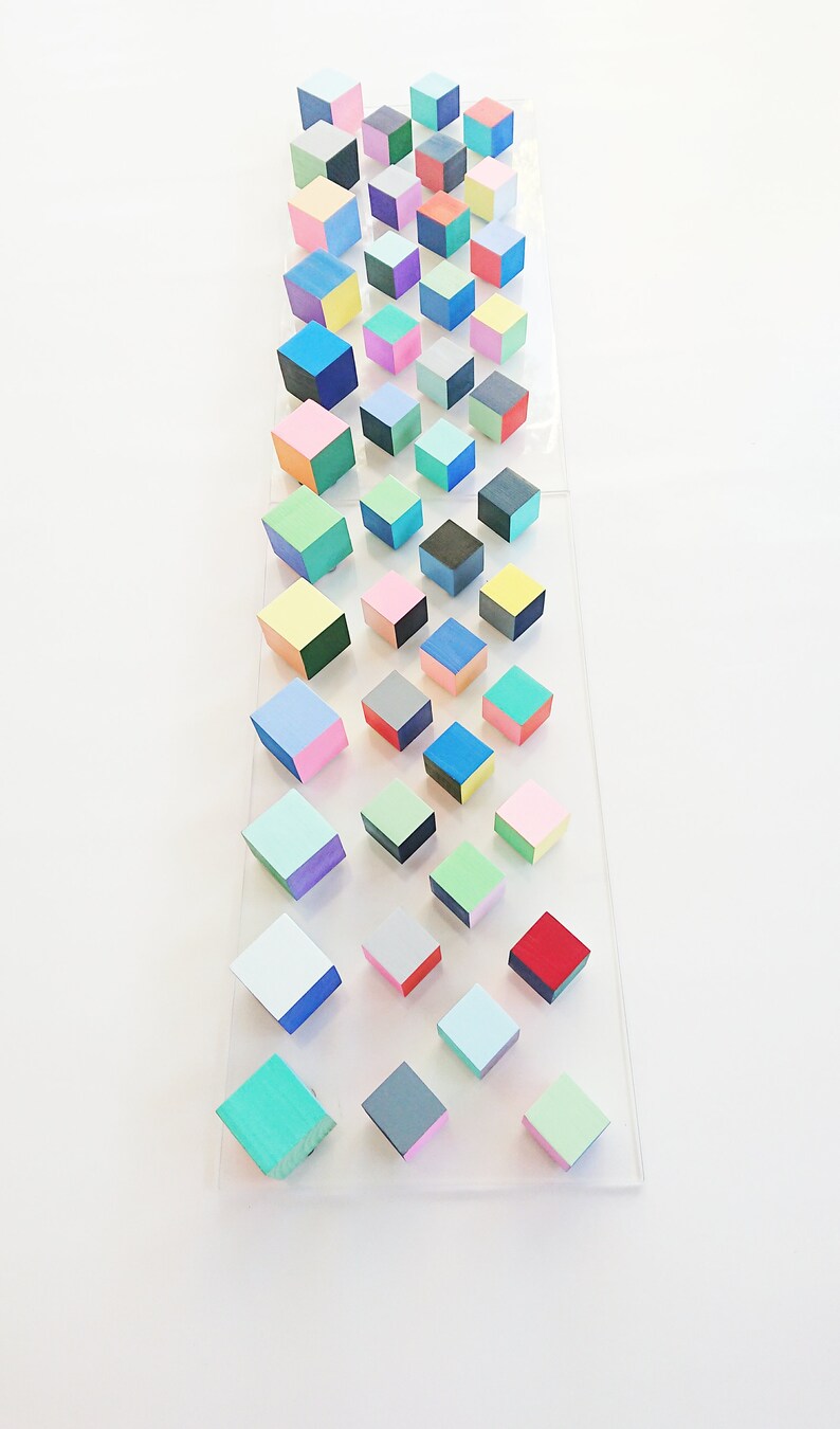 Wood Wall Art. Rectangular Large Long and Narrow Mosaic Etsy