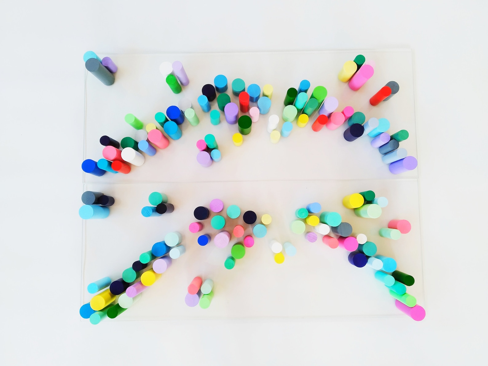 Wood Dowel Colorful Wall Art. Original and Modern Wood Wall Etsy