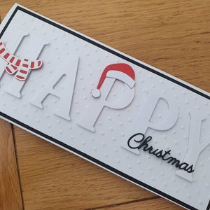 Fatto a mano, porta soldi natalizi, porta buoni regalo, busta regalo, Buon Natale, Babbo Natale, 1° Natale