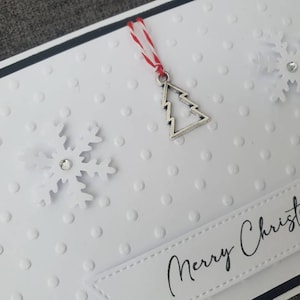 Handgemachte Weihnachtsgeldbörse, Geldumschlag, Geschenkgutscheinhalter, Weihnachtsbaum, Metallanhänger, Schneeflocke, frohe Weihnachten