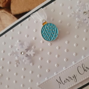 Monedero navideño hecho a mano, sobre, tarjetero/cupón de regalo, copo de nieve, adorno, amuleto, Feliz Navidad