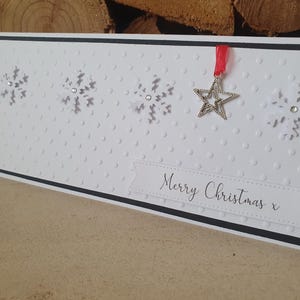 Monedero/sobre navideño hecho a mano, porta tarjetas de regalo, estrella, dije