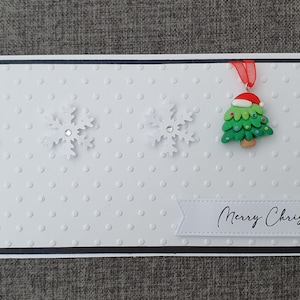 Handgemachte Weihnachtsgeldbörse, Umschlag, Geschenkkarte/Gutscheinhalter, Weihnachtsbaum, Charm, frohe Weihnachten, festliches Geschenk, festliche Karte.