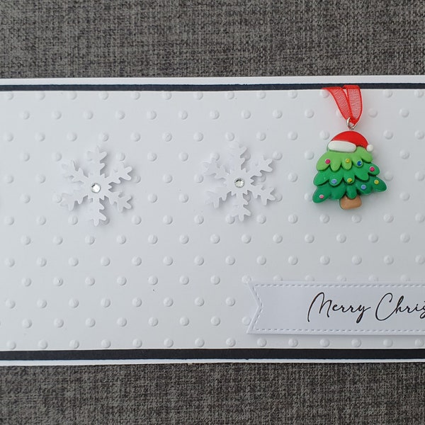 Handmade Christmas money wallet, envelope, gift card / voucher holder, christmas tree, Charm, Merry Christmas, festive gift, festive card.