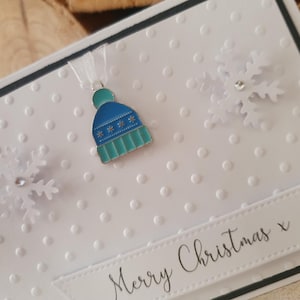 Handgefertigte Weihnachtsgeldbörse, Umschlag, Geschenkkarten-/Gutscheinhalter, Schneeflocke, Charm, Frohe Weihnachten