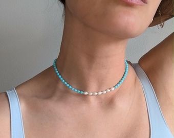 Handmade Pearl Necklace | Dainty Freshwater Pearl Jewelry | Elegant Gift for Her