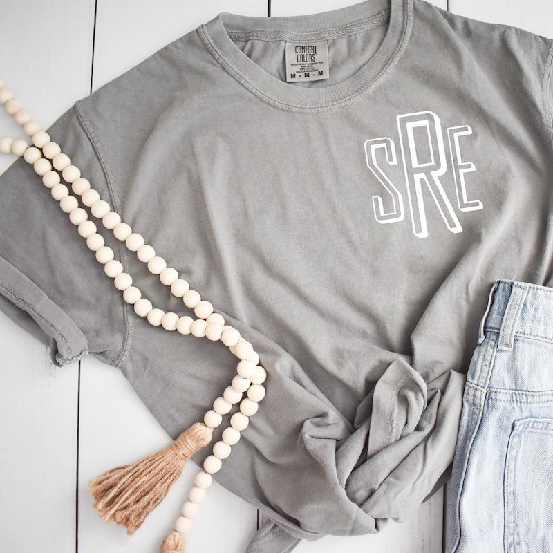 White monogram tee shirt main image 1