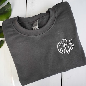 Embroidered Monogrammed Crewneck Sweatshirt | Soft Monogrammed Sweater | Personalized Sweatshirt