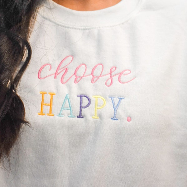 Women's Long Sleeve 'To Be Happy' Graphic Sweatshirt