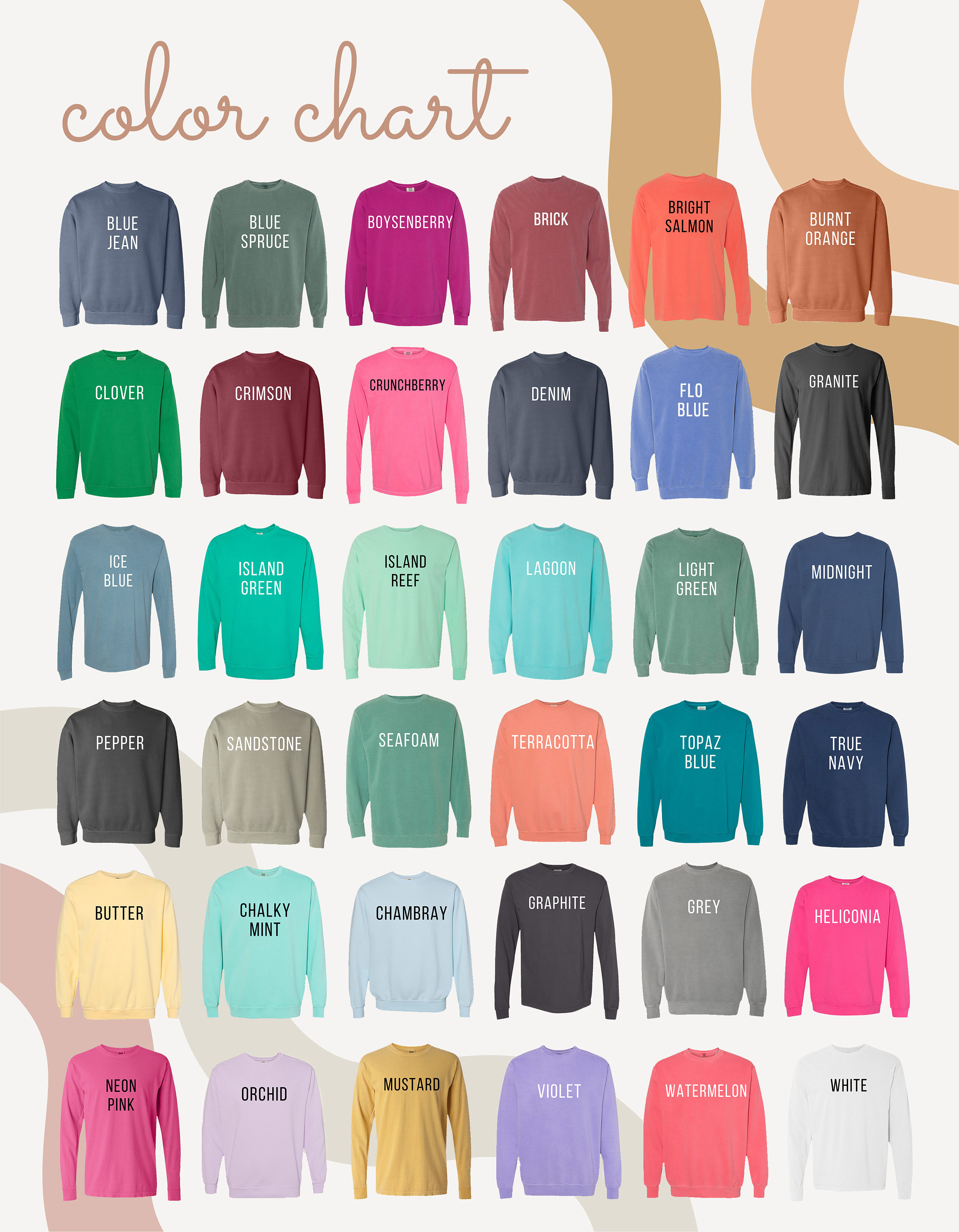 Embroidered Ocean Wave Sweatshirt Comfort Colors Crewneck | Etsy