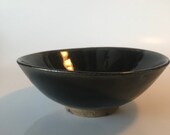 Vintage Indian American pottery bowls Black glazed Pottery Bowl Santa Clara Pueblo Indian Black Art Pottery Native American Home decor