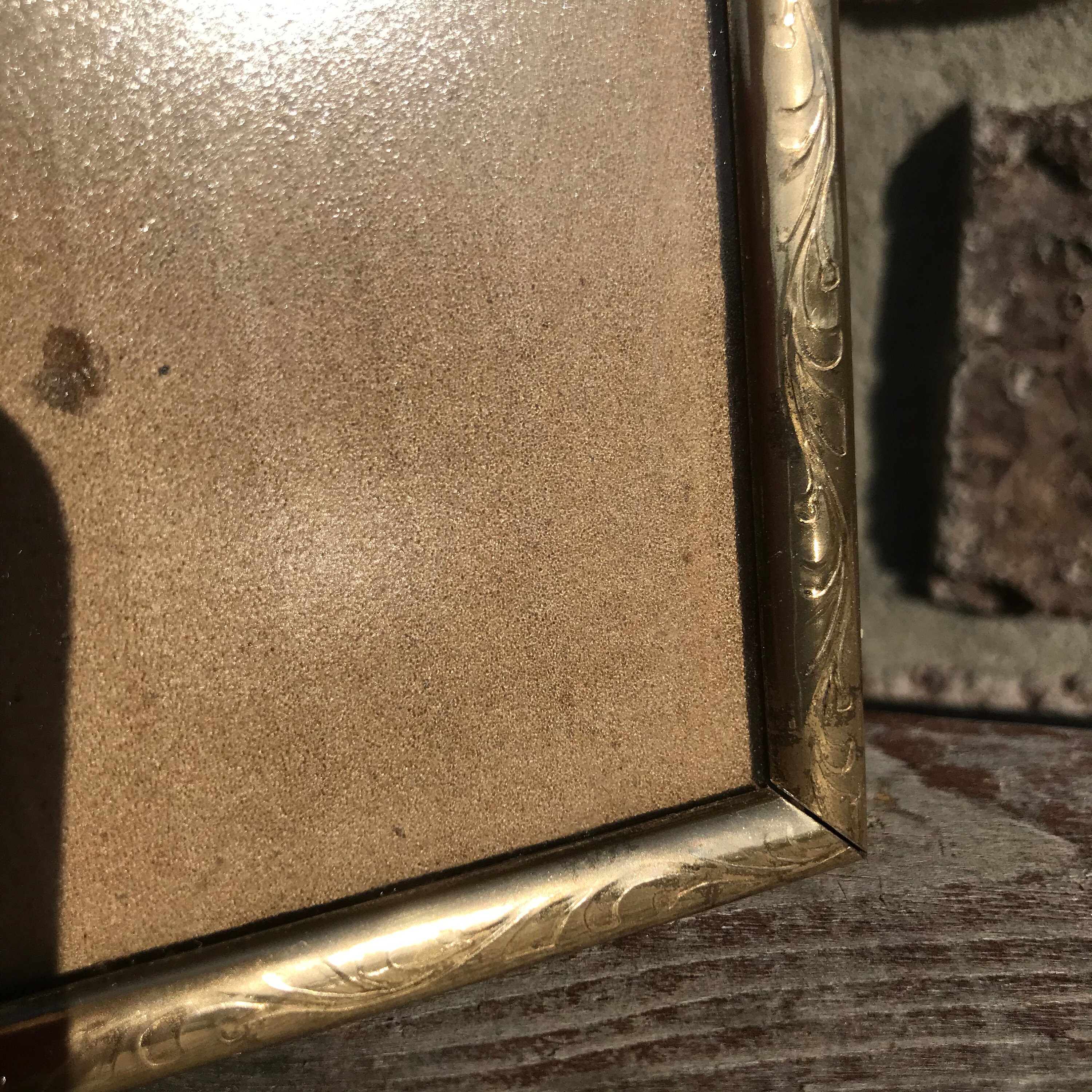 Gold picture frame 5x 7 Embossed metal photo frame Etsy
