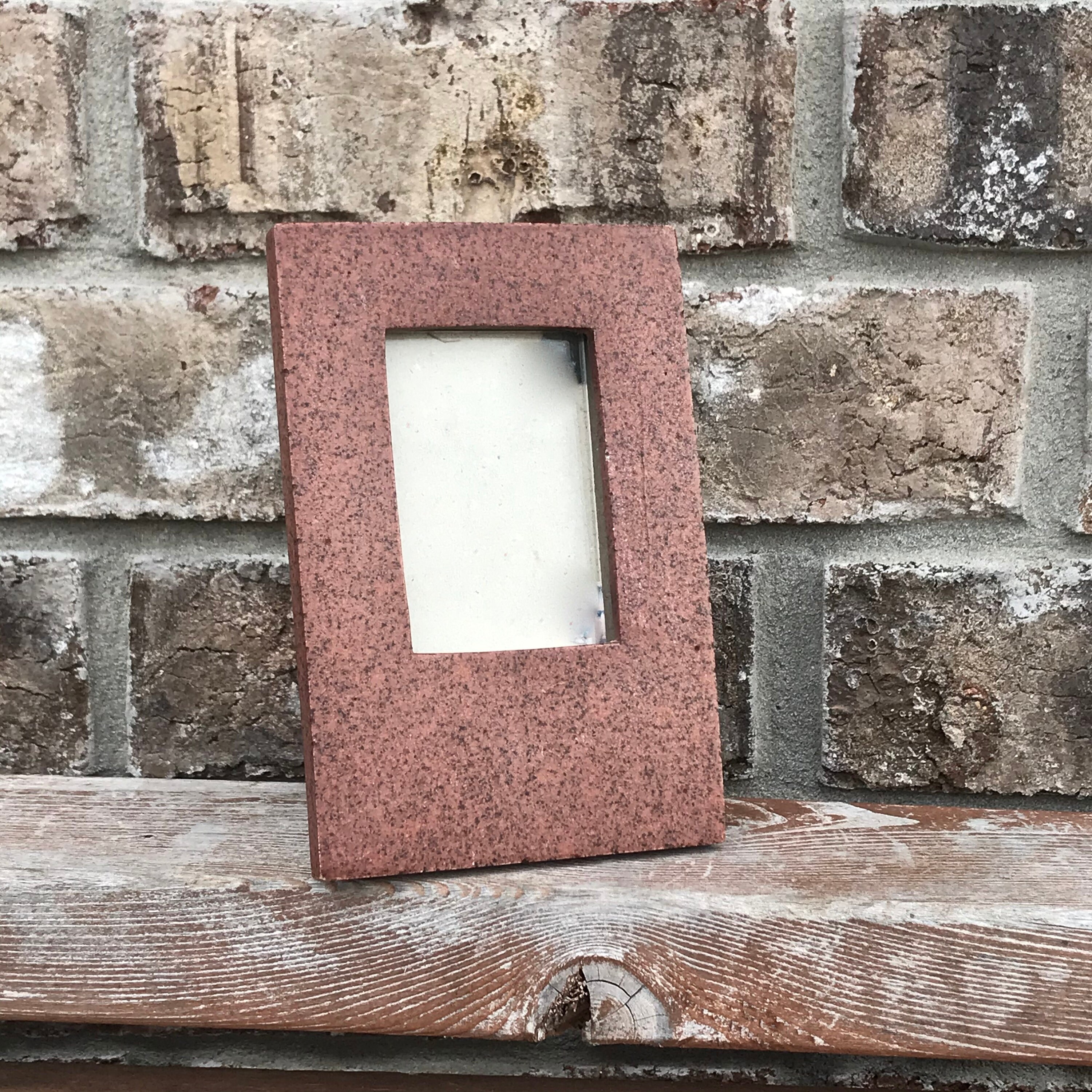 Stone picture frame 2 x 3 Red granite photo frame Etsy