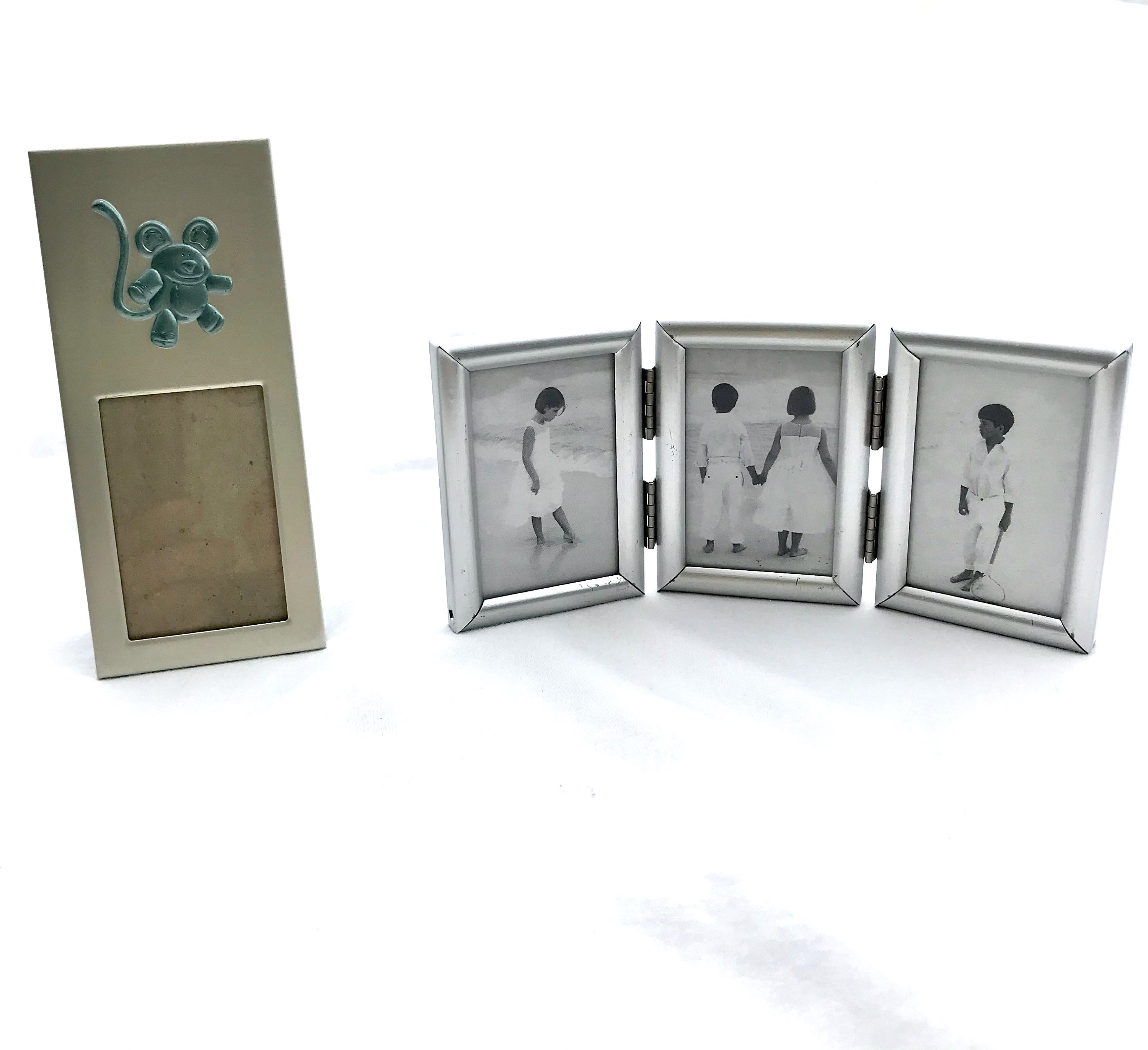 Mini photo picture frames Trio photo frames silver tabletop Etsy