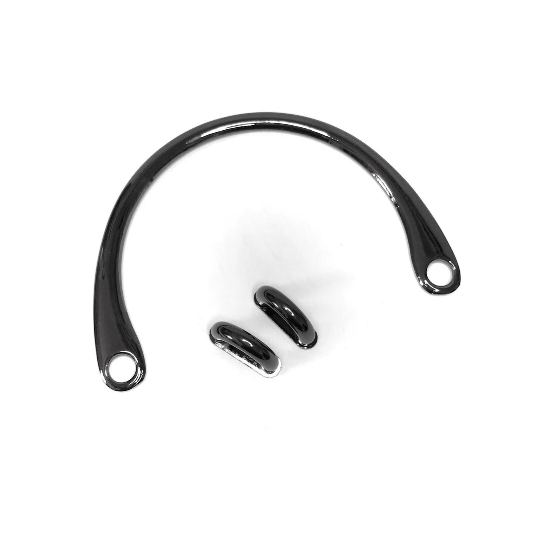 Bag Handles Supplies Black Metal Handles PAIR Black Gun Handles Purse