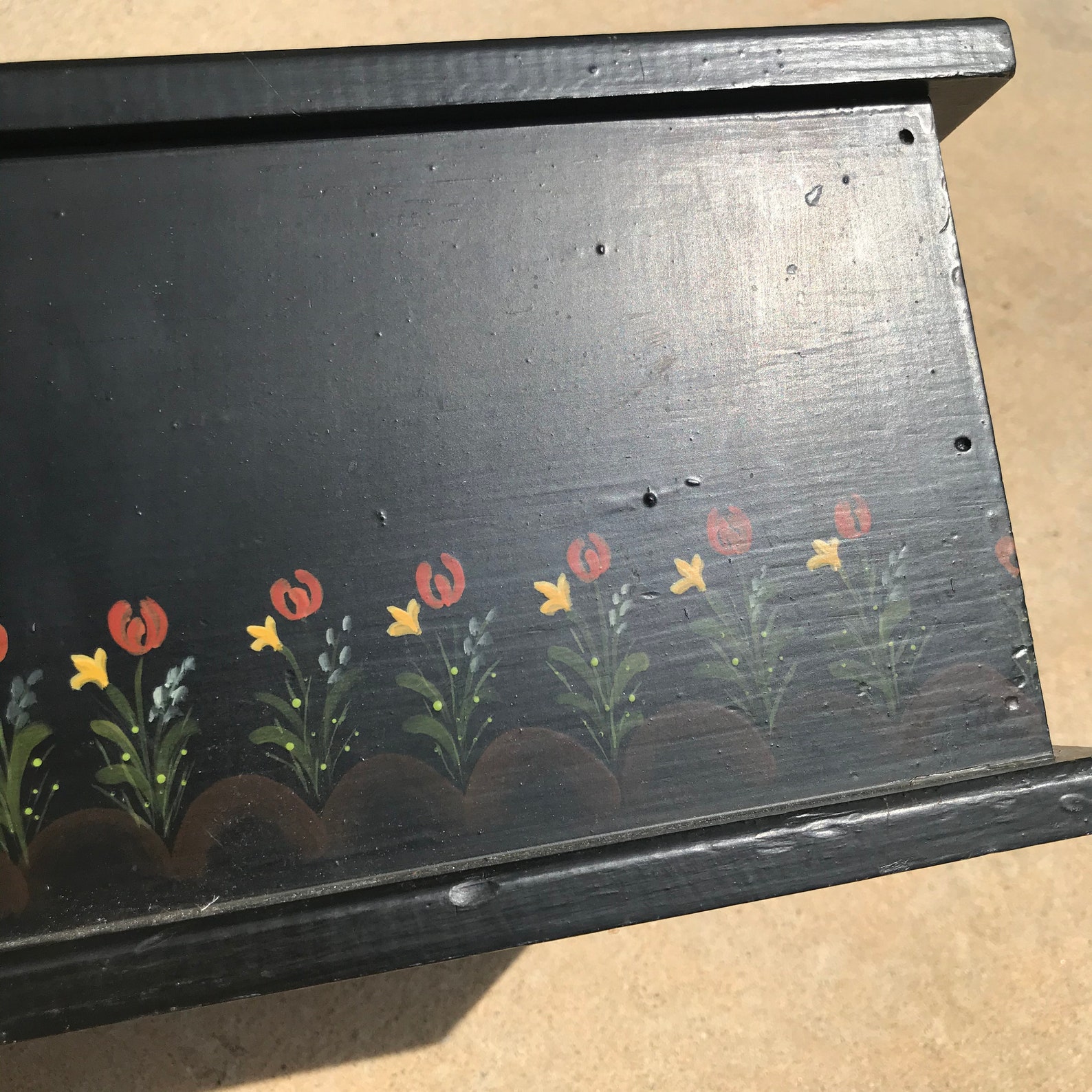 Large wooden box 9.5x16.5x6 Black wood large Etsy