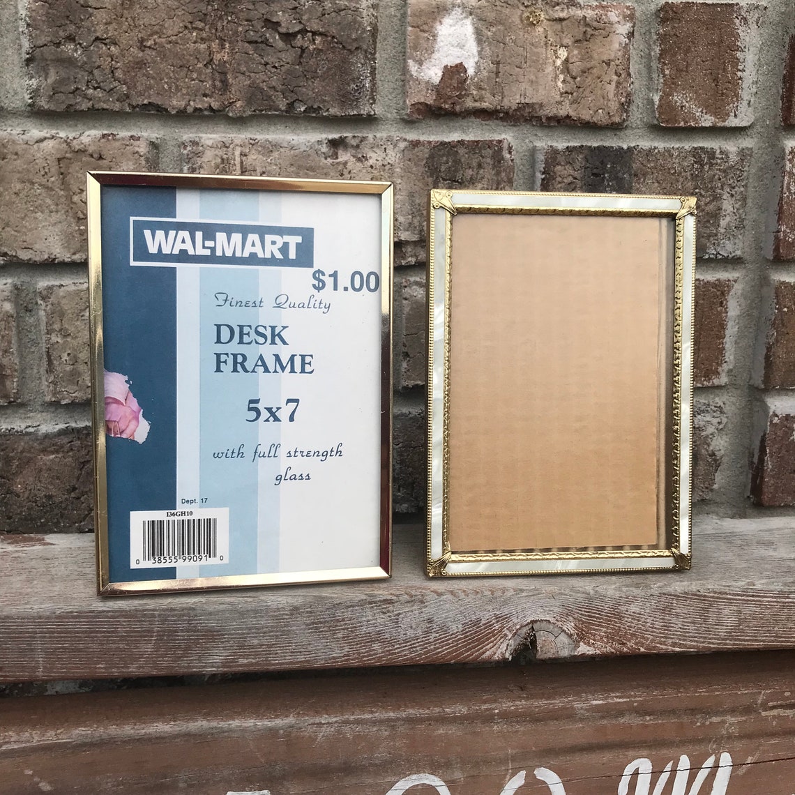 Gold picture frames 5x 7 Non glare glass Embossed Etsy