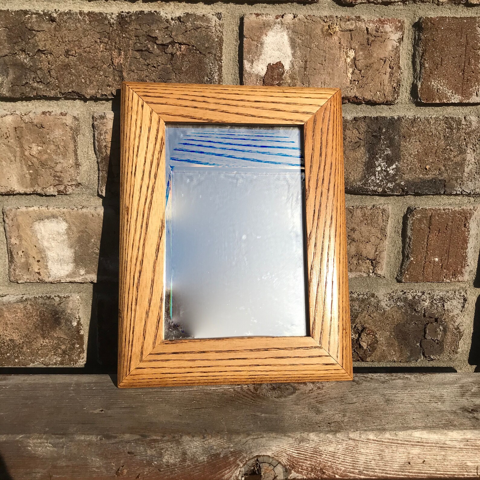 Decorative mini mirrors 7.5x9.5 OAK Wood framed Etsy