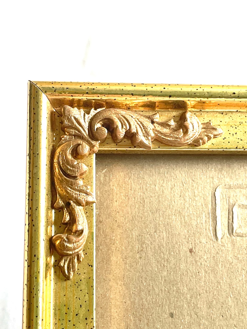 Lovely Gold Picture Frame 5x7 Vintage Wood Etsy