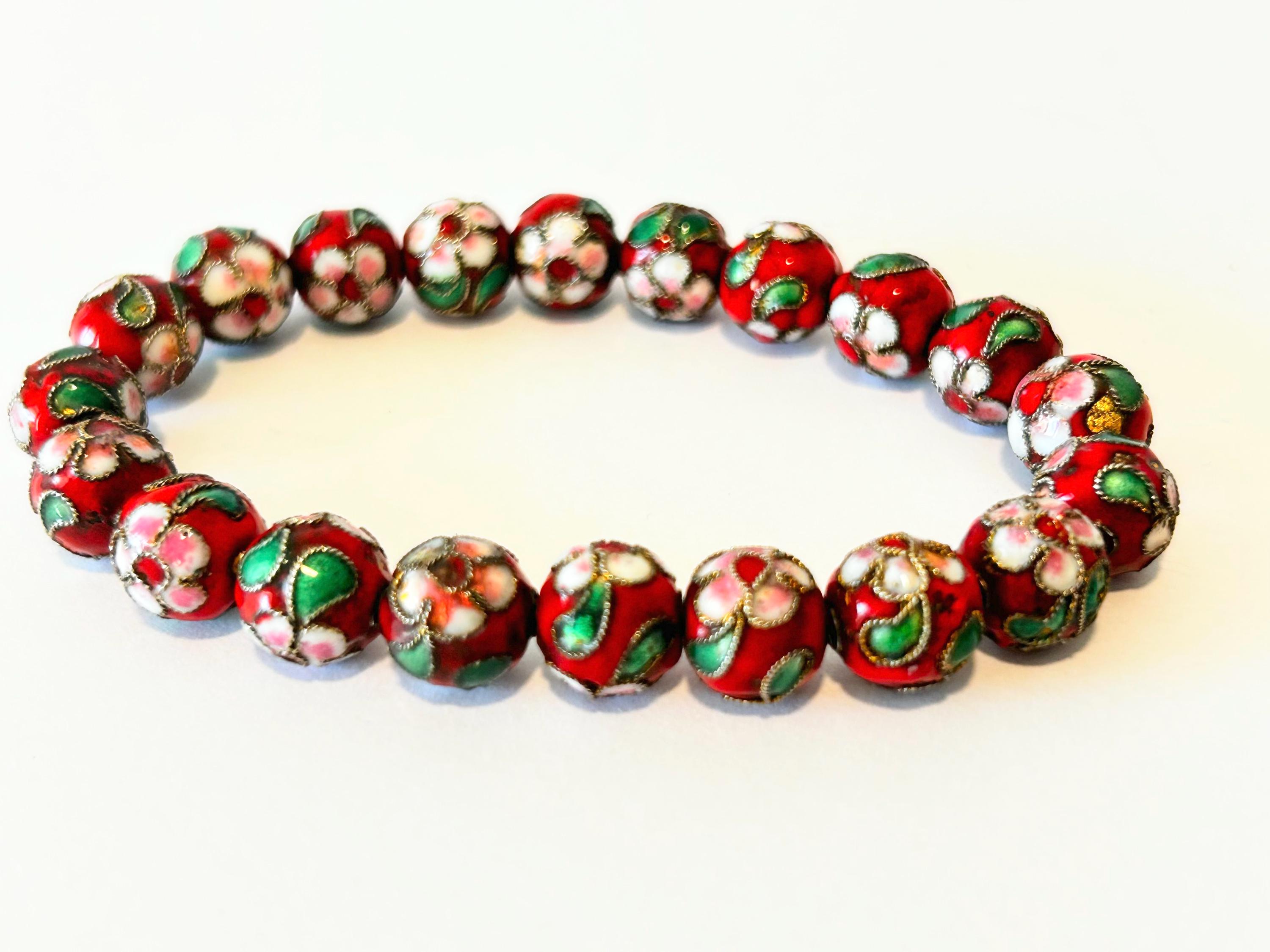 Cloisonne bead bracelet - Etsy 日本