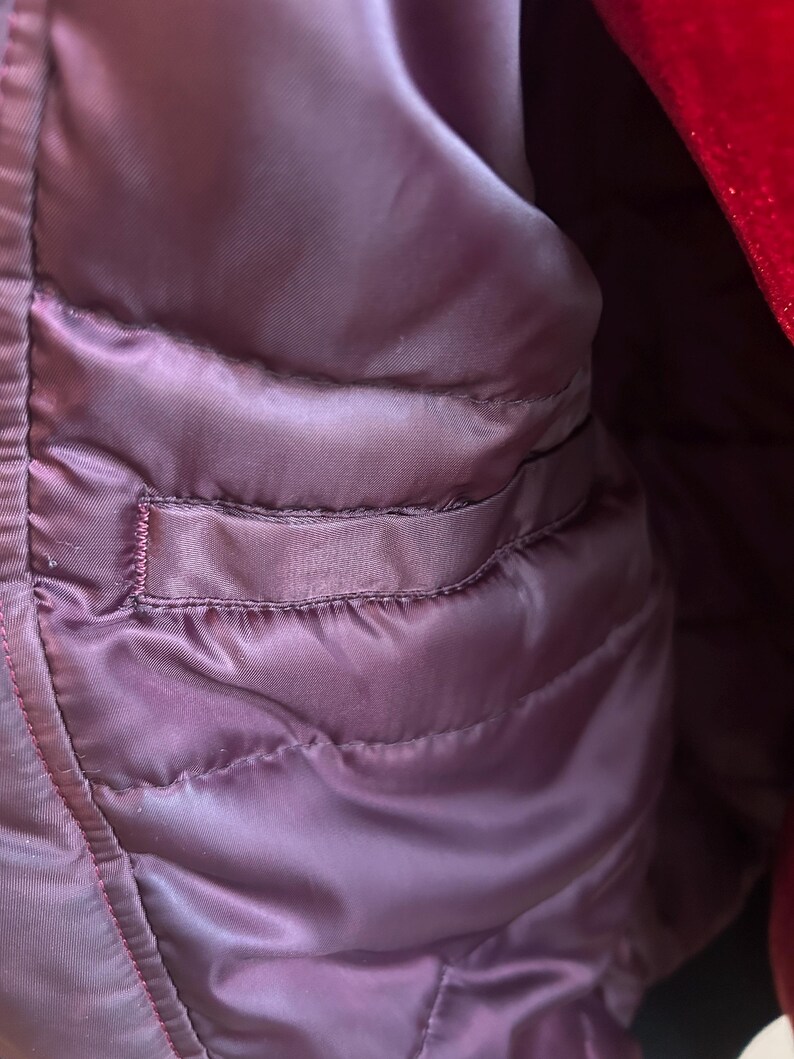 Chaqueta bomber Buffalo David Bitton XL color burdeos con cuello de piel sintética, abrigo acolchado de nailon para invierno para hombre imagen 11