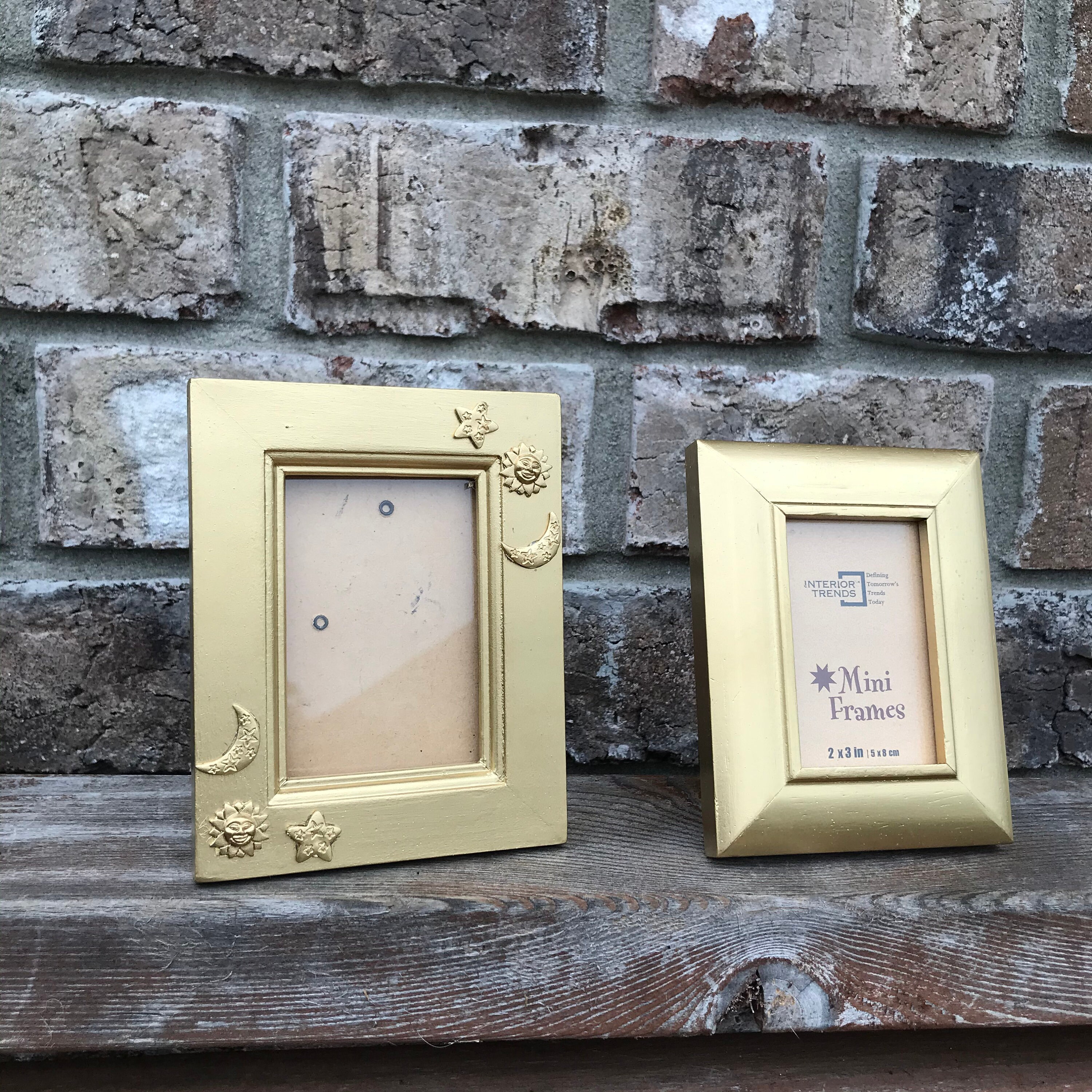 Mini picture frame Gold picture frame 2 x 3 Etsy