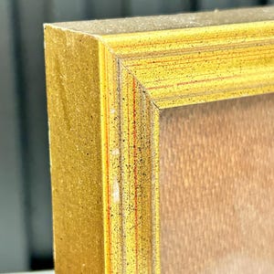 Lovely Gold Gilt mini picture frame 5"x5" ~ Gilt small tabletop photo frame - Vintage frame -Ornate gold frame - desk small frame - Taiwan