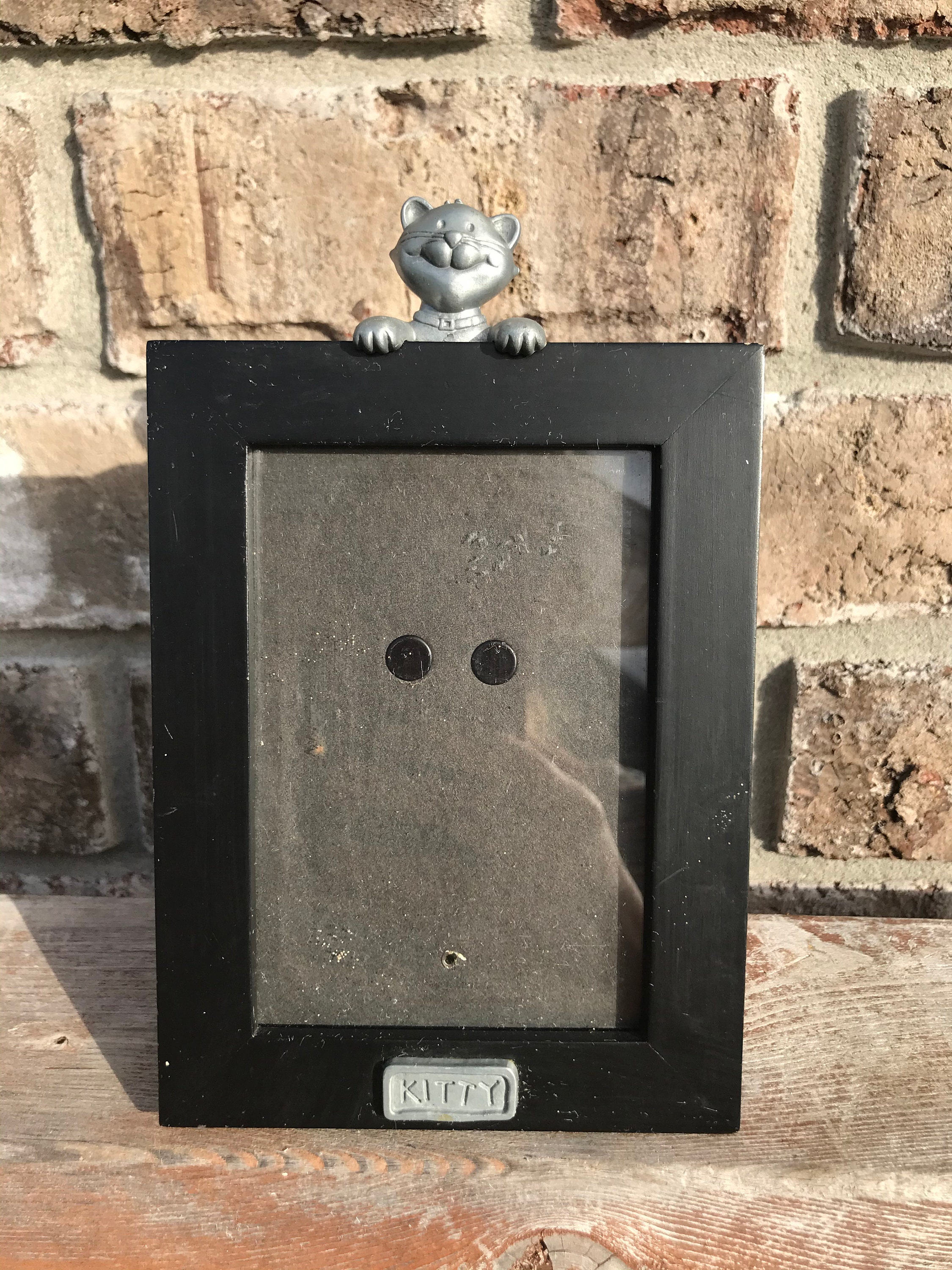 Cat picture frame 3.5x5 Wood photo frame KITTY Etsy