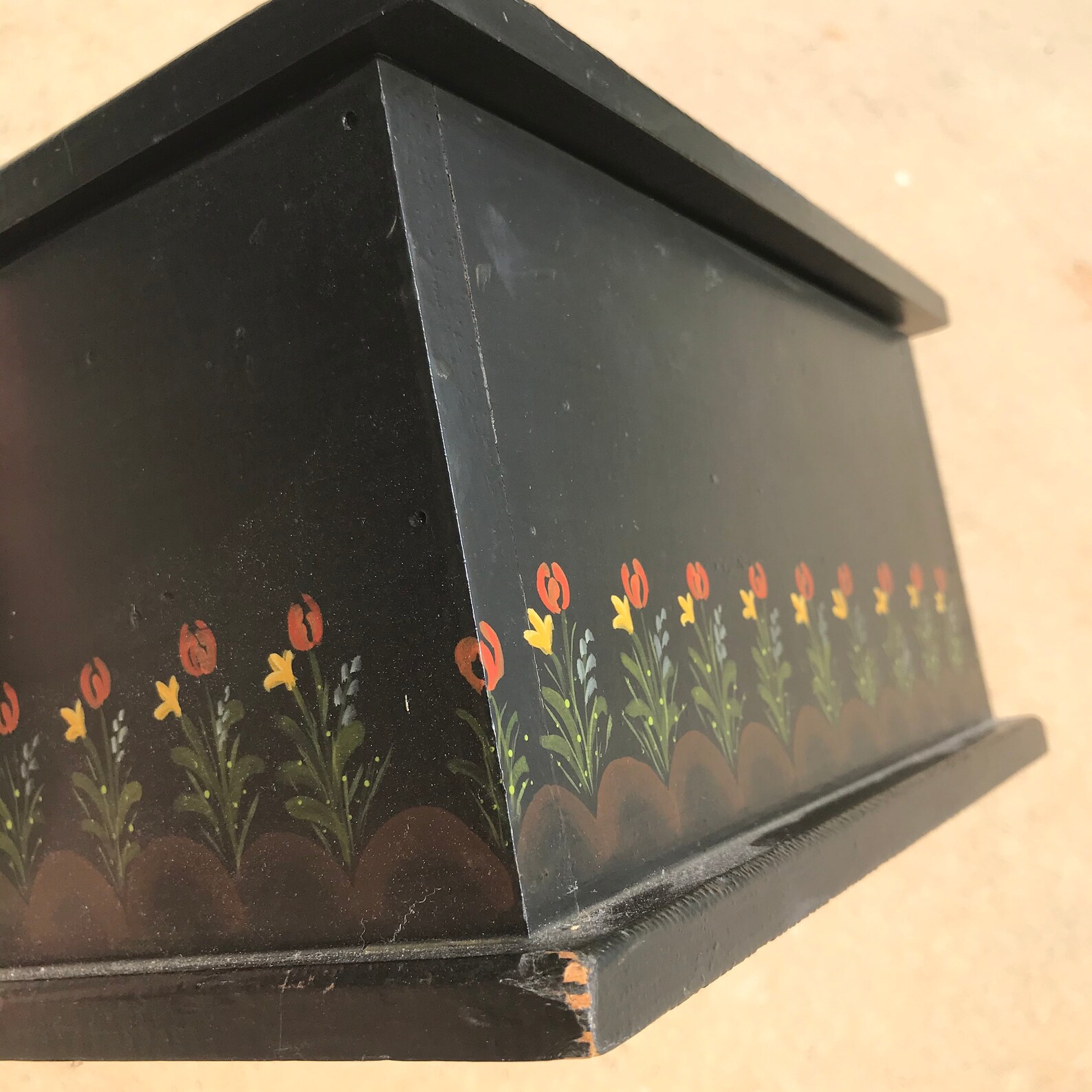 Large wooden box 9.5x16.5x6 Black wood large Etsy