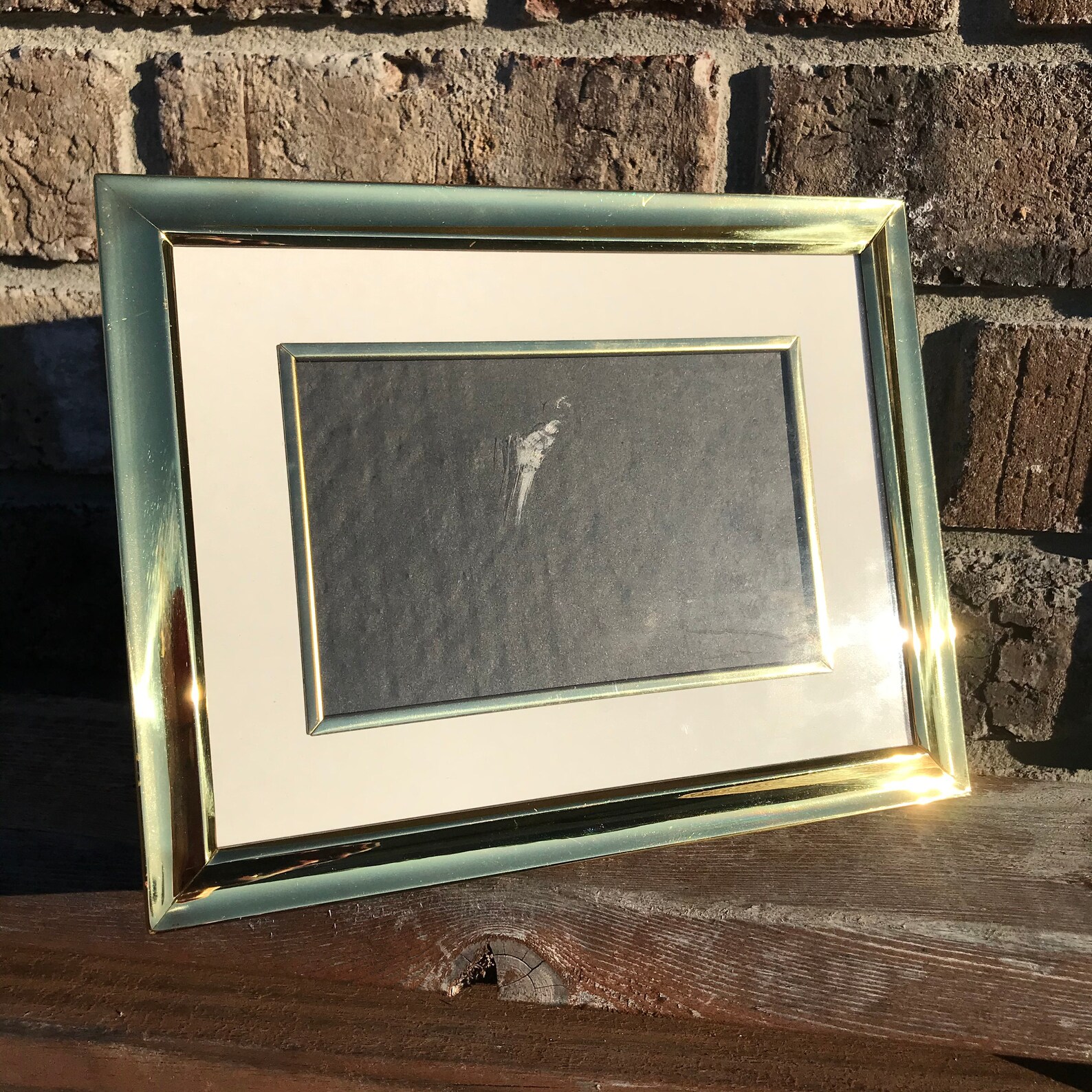 Solid brass picture frame 7 x 9 matted 4 Etsy